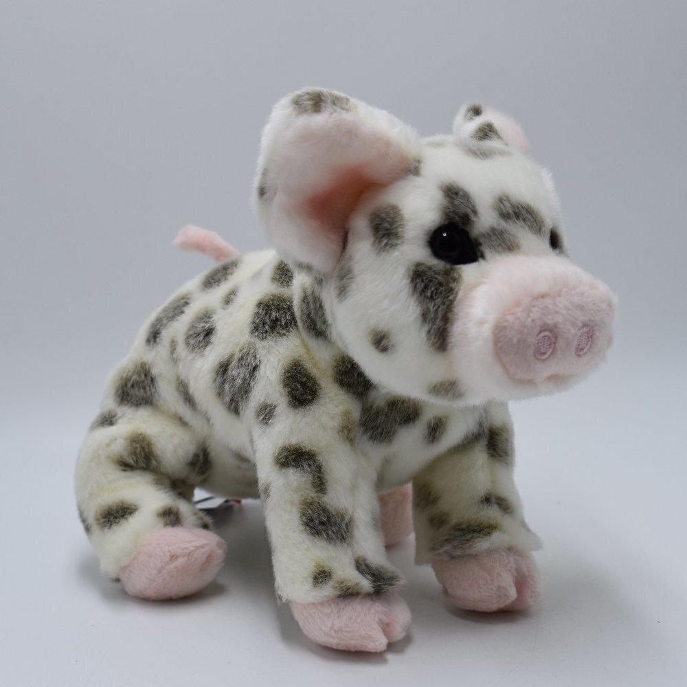 Douglas Plush Leroy Black Spotted Pig Plush Stuffed Animal with Tag 7"